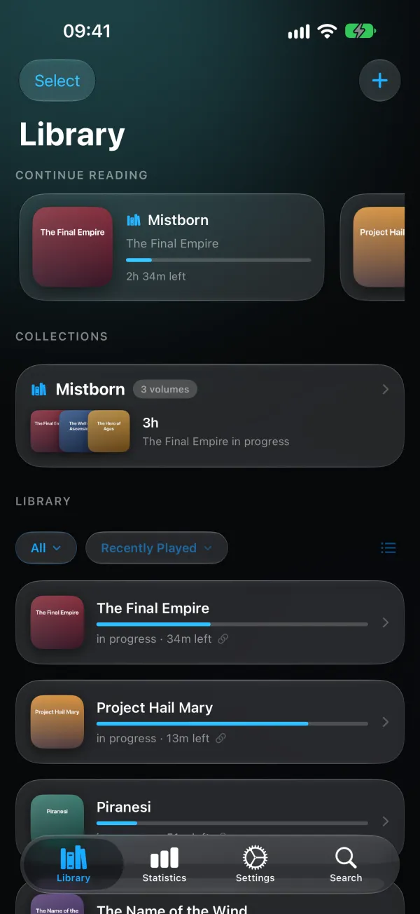 Ondelia library on iPhone